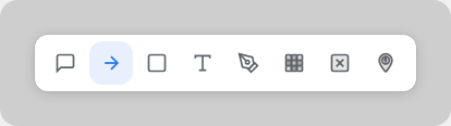 Toolbar with Arrow tool selected