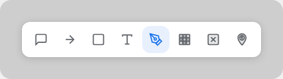 Toolbar with Sketch tool selected