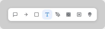 Toolbar with Text tool selected